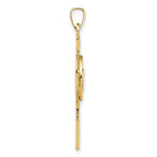 FJC Finejewelers 14 kt Yellow Gold Cross with Miraculous Medal Charm 37 x 21 mm