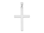FJC Finejewelers 14 kt White Gold Engravable Cross Charm 36 mm x 19 mm