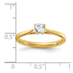 FJC Finejewelers 14 kt Yellow Gold 1/4 ct Round Lab Grown Diamond Solitaire Engagement Ring 2 mm
