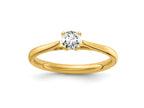FJC Finejewelers 14 kt Yellow Gold 1/4 ct Round Lab Grown Diamond Solitaire Engagement Ring 2 mm