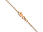 FJC Finejewelers 14 kt Rose Gold .70mm Box Chain Anklet 10 Inches x 0.7 mm