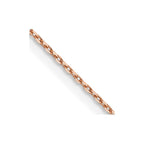 FJC Finejewelers 14 kt Rose Gold Bright Cut .8mm Cable Chain 10 Inches x 0.8 mm