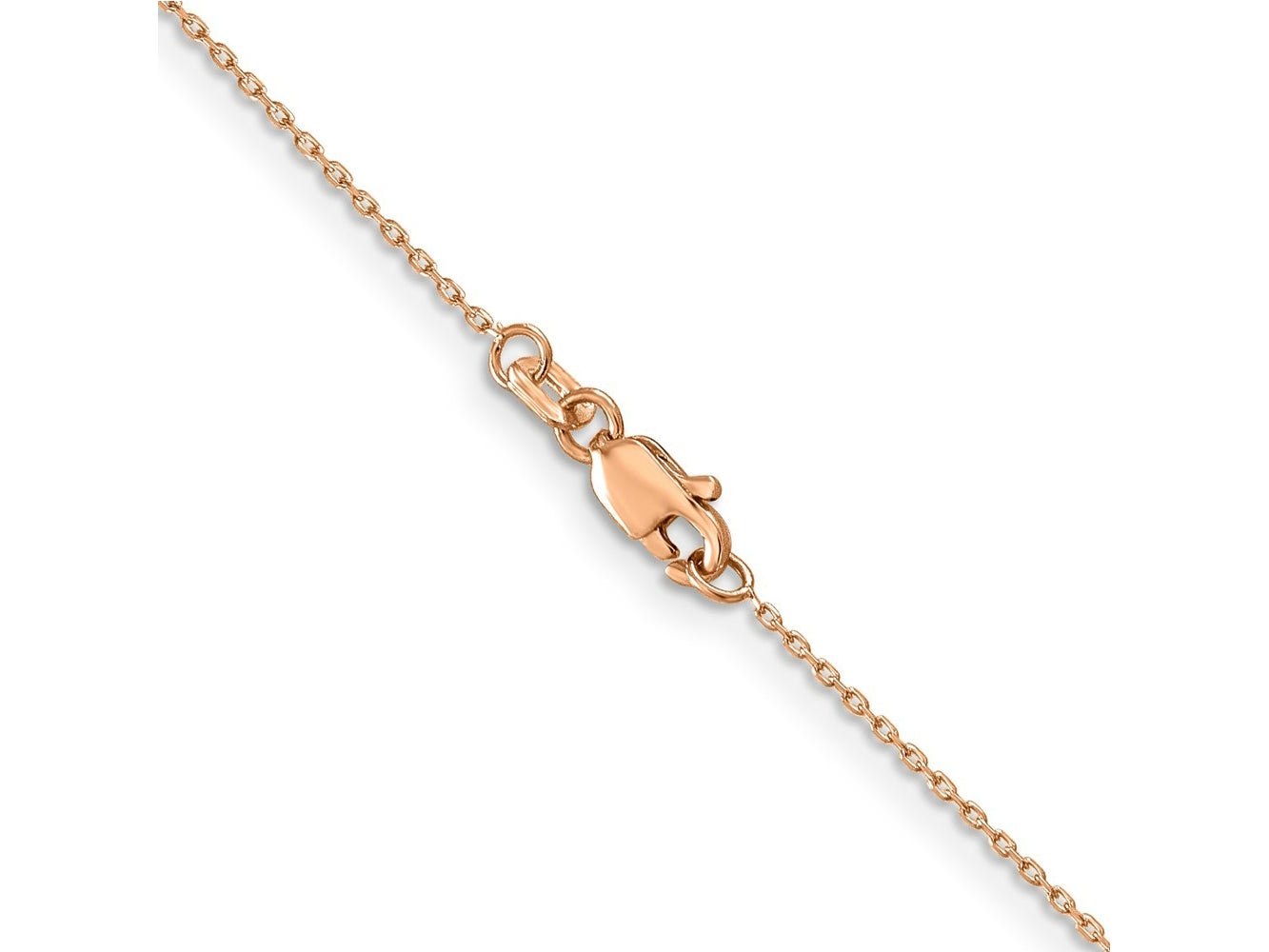 FJC Finejewelers 14 kt Rose Gold Bright Cut .8mm Cable Chain 10 Inches x 0.8 mm