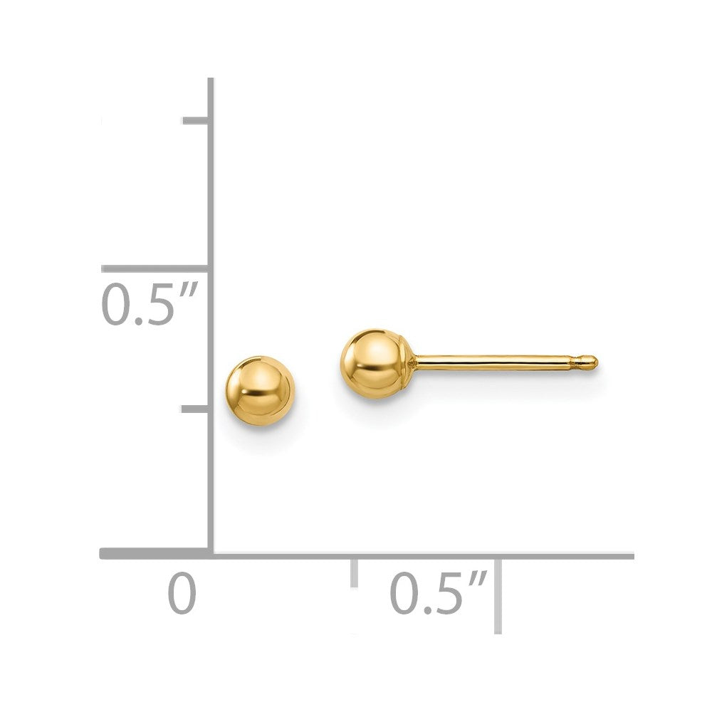 FJC Finejewelers 14 kt Yellow Gold Madi K Polished Ball Post Earrings 3 x 3 mm