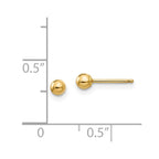 FJC Finejewelers 14 kt Yellow Gold Madi K Polished Ball Post Earrings 3 x 3 mm