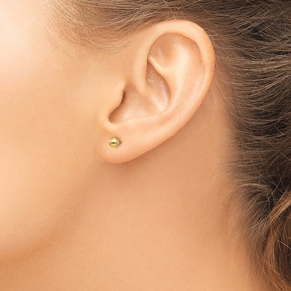 FJC Finejewelers 14 kt Yellow Gold Madi K Polished Ball Post Earrings 4 x 4 mm