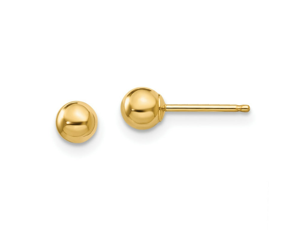 FJC Finejewelers 14 kt Yellow Gold Madi K Polished Ball Post Earrings 4 x 4 mm