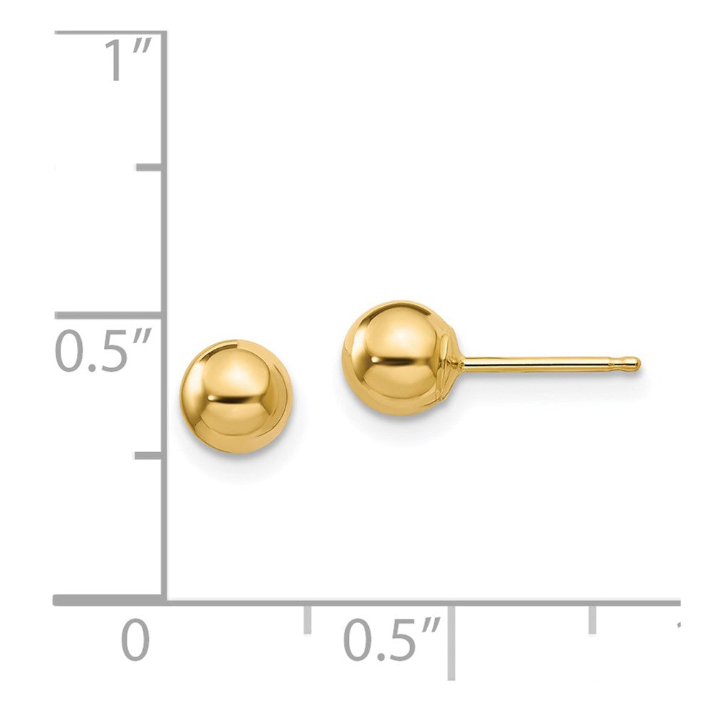 FJC Finejewelers 14 kt Yellow Gold Madi K Polished Ball Post Earrings 5 x 5 mm