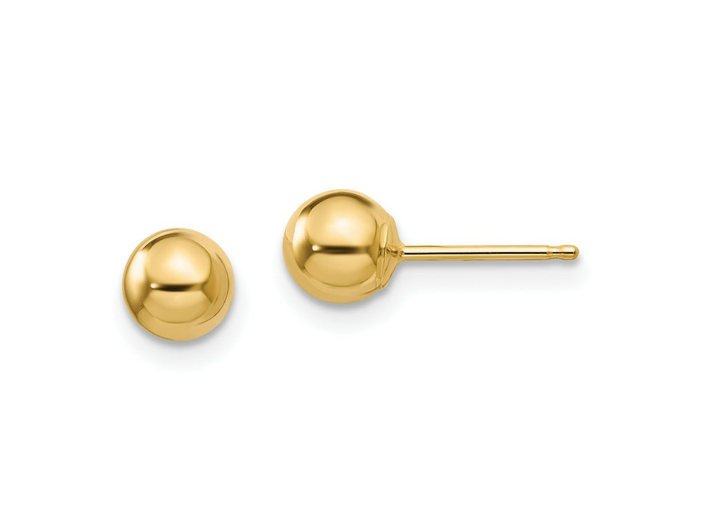 FJC Finejewelers 14 kt Yellow Gold Madi K Polished Ball Post Earrings 5 x 5 mm