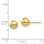 FJC Finejewelers 14 kt Yellow Gold Madi K Polished Ball Post Earrings 6 x 6 mm