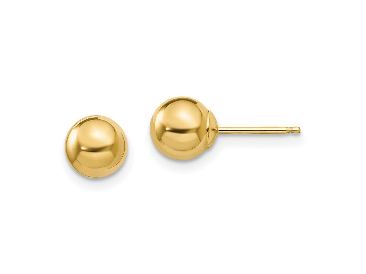 FJC Finejewelers 14 kt Yellow Gold Madi K Polished Ball Post Earrings 6 x 6 mm