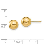 FJC Finejewelers 14 kt Yellow Gold Madi K Polished Ball Post Earrings 8 x 8 mm