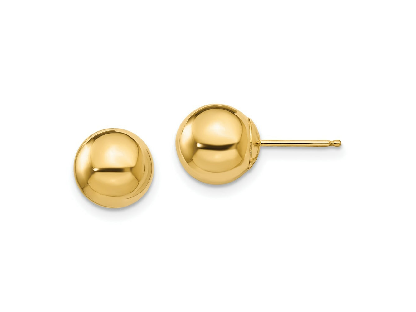 FJC Finejewelers 14 kt Yellow Gold Madi K Polished Ball Post Earrings 8 x 8 mm
