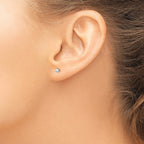 FJC Finejewelers 14 kt White Gold Madi K Polished Ball Post Earrings 3 mm x 3 mm