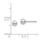 FJC Finejewelers 14 kt White Gold Madi K Polished Ball Post Earrings 4 mm x 4 mm