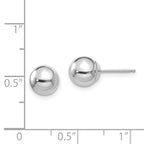 FJC Finejewelers 14 kt White Gold Madi K Polished Ball Post Earrings 7 mm x 7 mm