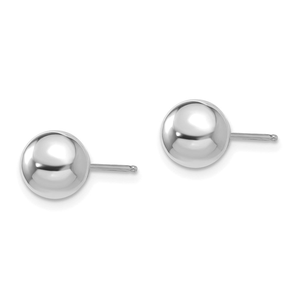 FJC Finejewelers 14 kt White Gold Madi K Polished Ball Post Earrings 7 mm x 7 mm