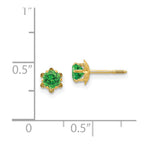 FJC Finejewelers 14 kt Yellow Gold Stud Madi K CZ Birthstone (May) Screwback Earrings 4 x 4 mm