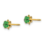 FJC Finejewelers 14 kt Yellow Gold Stud Madi K CZ Birthstone (May) Screwback Earrings 4 x 4 mm