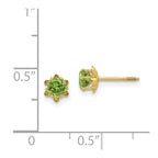 FJC Finejewelers 14 kt Yellow Gold Stud Madi K CZ Birthstone (Aug) Screwback Earrings 4 x 4 mm