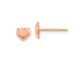 FJC Finejewelers 14 kt Rose Gold Button Madi K Heart Post Earrings 6 mm x 7 mm