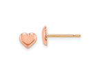 FJC Finejewelers 14 kt Rose Gold Button Madi K Heart Post Earrings 6 mm x 7 mm
