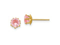 FJC Finejewelers 14 kt Yellow Gold Stud Madi K CZ Birthstone (Oct) Earrings 5 x 5 mm