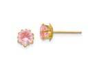 FJC Finejewelers 14 kt Yellow Gold Stud Madi K CZ Birthstone (Oct) Earrings 5 x 5 mm