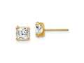 FJC Finejewelers 14 kt Yellow Gold Stud Madi K Square CZ Post Earrings 5 x 5 mm