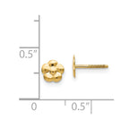 FJC Finejewelers 14 kt Yellow Gold Button Madi K Flower Post Earrings 6 x 6 mm