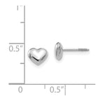 FJC Finejewelers 14 kt Yellow Gold Button Madi K Puff Heart Post Earrings 6 mm x 6 mm
