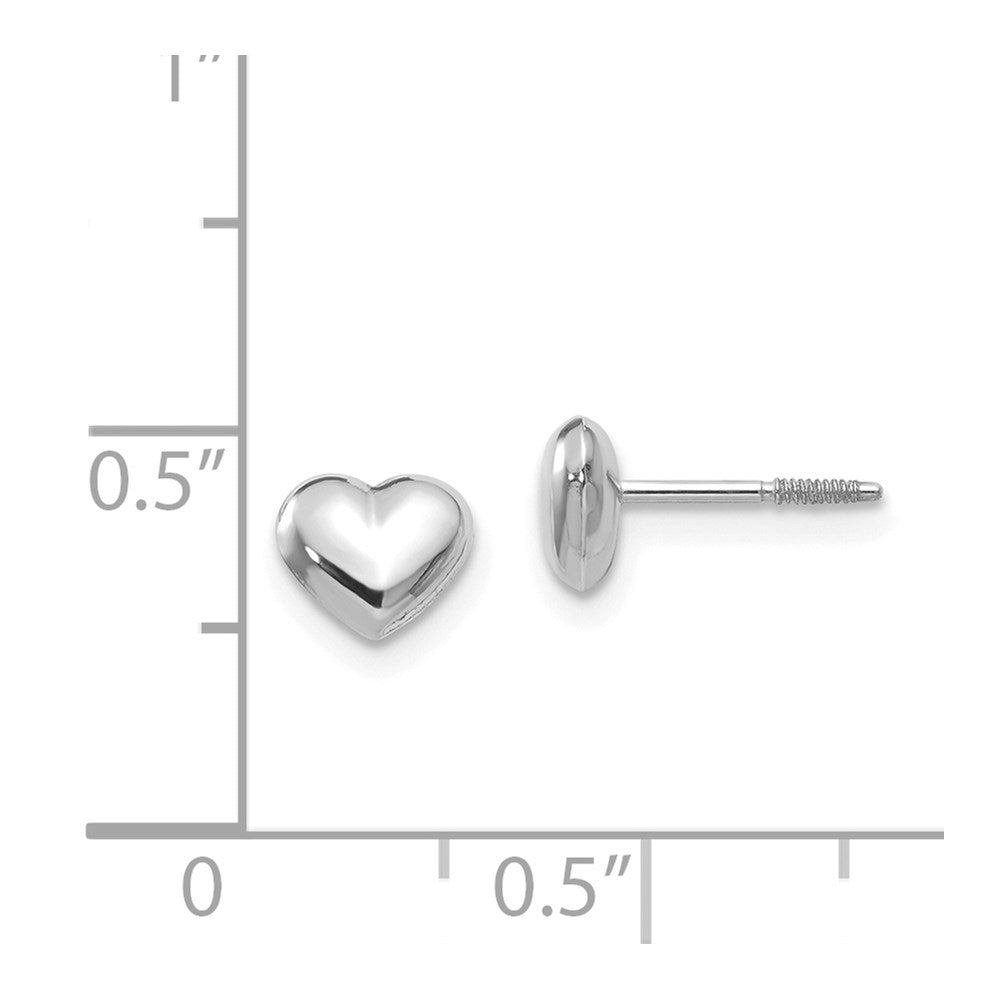 FJC Finejewelers 14 kt Yellow Gold Button Madi K Puff Heart Post Earrings 6 mm x 6 mm