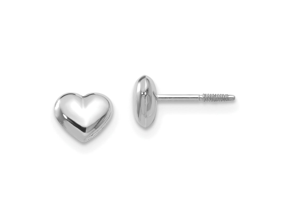 FJC Finejewelers 14 kt Yellow Gold Button Madi K Puff Heart Post Earrings 6 mm x 6 mm