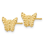 FJC Finejewelers 14 kt Yellow Gold Button Madi K Butterfly Post Earrings 12 x 8 mm