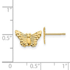 FJC Finejewelers 14 kt Yellow Gold Button Madi K Butterfly Post Earrings 12 x 8 mm