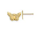 FJC Finejewelers 14 kt Yellow Gold Button Madi K Butterfly Post Earrings 12 x 8 mm