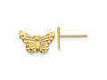 FJC Finejewelers 14 kt Yellow Gold Button Madi K Butterfly Post Earrings 12 x 8 mm