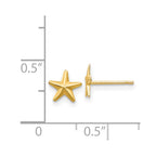 FJC Finejewelers 14 kt Yellow Gold Button Madi K Star Post Earrings 8 x 6 mm