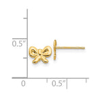 FJC Finejewelers 14 kt Yellow Gold Button Madi K Bow Post Earrings 8 x 6 mm