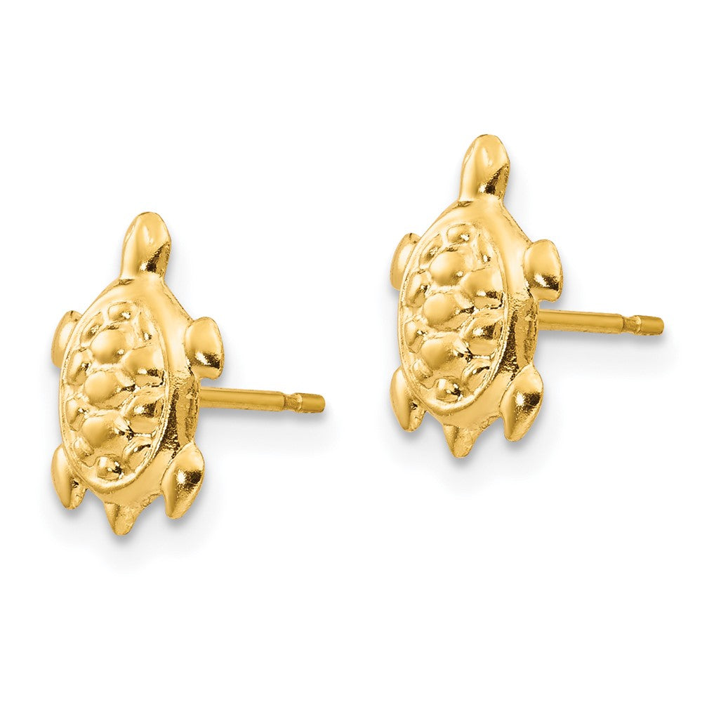 FJC Finejewelers 14 kt Yellow Gold Button Madi K Turtle Post Earrings 12 x 8 mm