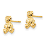 FJC Finejewelers 14 kt Yellow Gold Button Madi K Teddy Bear Post Earrings 10 x 8 mm