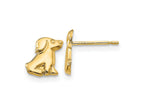 FJC Finejewelers 14 kt Yellow Gold Button Madi K Dog Post Earrings 8 x 5 mm