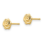 FJC Finejewelers 14 kt Yellow Gold Button Madi K Flower Post Earrings 6 x 6 mm