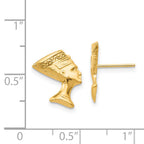FJC Finejewelers 14 kt Yellow Gold Button Madi K Nefertiti Post Earrings 13 x 11 mm