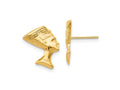 FJC Finejewelers 14 kt Yellow Gold Button Madi K Nefertiti Post Earrings 13 x 11 mm