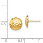 FJC Finejewelers 14 kt Yellow Gold Button Madi K Puffed Round Post Earrings 9 x 9 mm