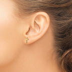 FJC Finejewelers 14 kt Yellow Gold Button Madi K Cross Post Earrings 8 x 6 mm
