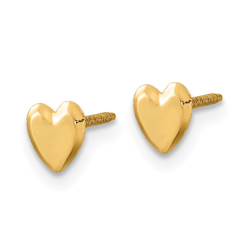 FJC Finejewelers 14 kt Yellow Gold Button Madi K Heart Post Earrings 5 x 5 mm