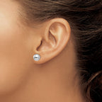 FJC Finejewelers 14 kt White Gold Madi K Polished Ball Post Earrings 8 mm x 8 mm
