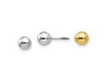 FJC Finejewelers 14 kt Two Tone Gold Madi K Reversible Ball Earrings 5 x 5 mm